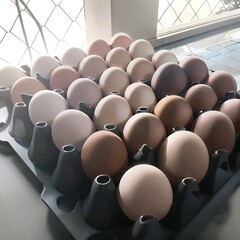 Obraz premium eggs in a carton