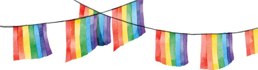 Rainbow  flag watercolor background.LGBT  Pride month texture concept. vector