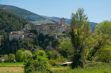 View of Arrone, a picturesque village in Valnerina, Umbria region, Italy