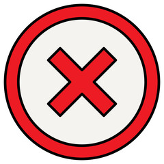 error and wrong cross icon