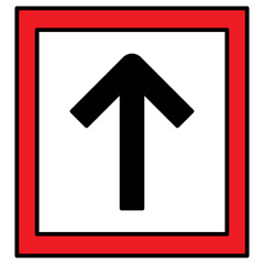 one way arrow. direction forward
