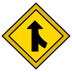 merge traffic sign