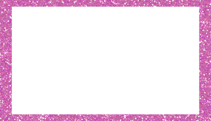 Pink frame glitter on transparent background. Rectangle element .Design for decorating,background, wallpaper, illustration