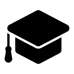 mortarboard glyph icon