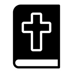 Obraz premium Theology glyph icon