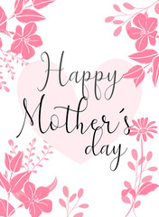 Obraz na płótnie Canvas Happy Mothers Day Illustration, Mothers Day Gift Card,Celebration Day, Mothers day Card