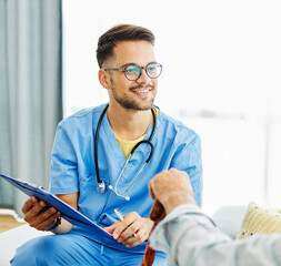 nurse doctor senior care caregiver help assistence retirement home nursing elderly man health...