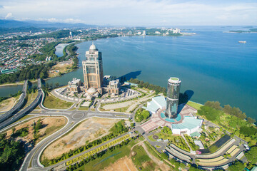 aerial view of Sabah State Administrative Building.