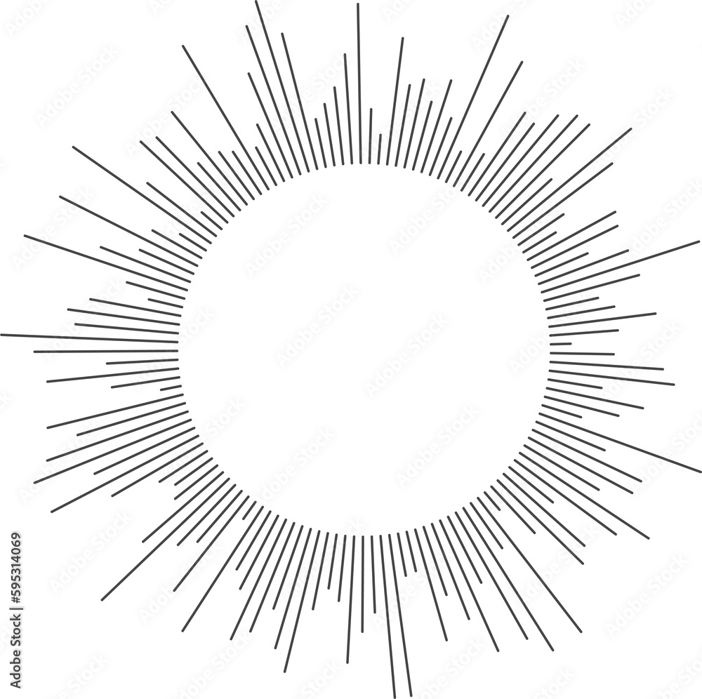 Poster circle sound wave. circular music audio round. radial graphic of voice. abstract equalizer. symbol o