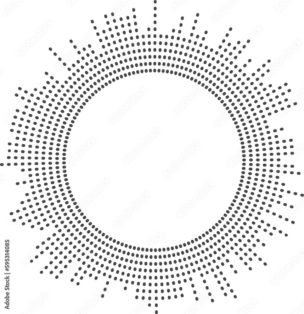 Poster circle sound wave. circular music audio round. radial graphic of voice. abstract equalizer. symbol o