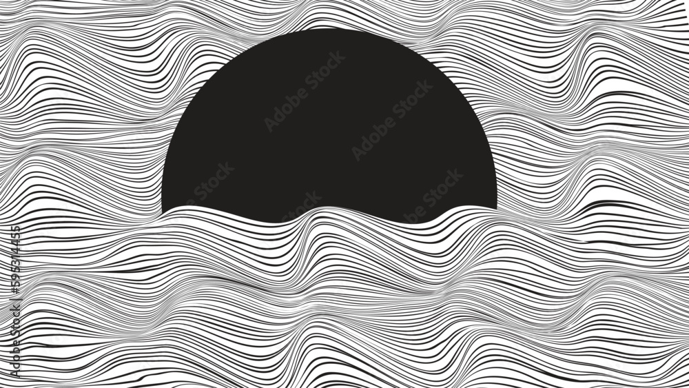 Poster glitch effect . distorted speed lines .abstract flow lines background . fluid wavy shape .striped li