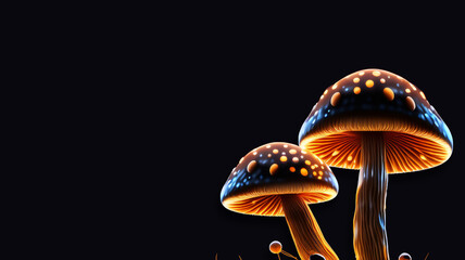 AI generative mushroom illustration
