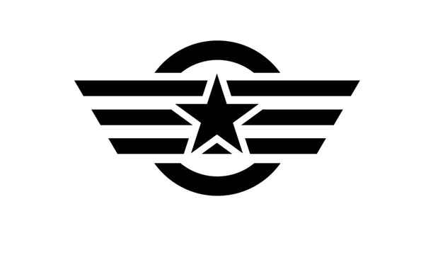 military star  vector icon