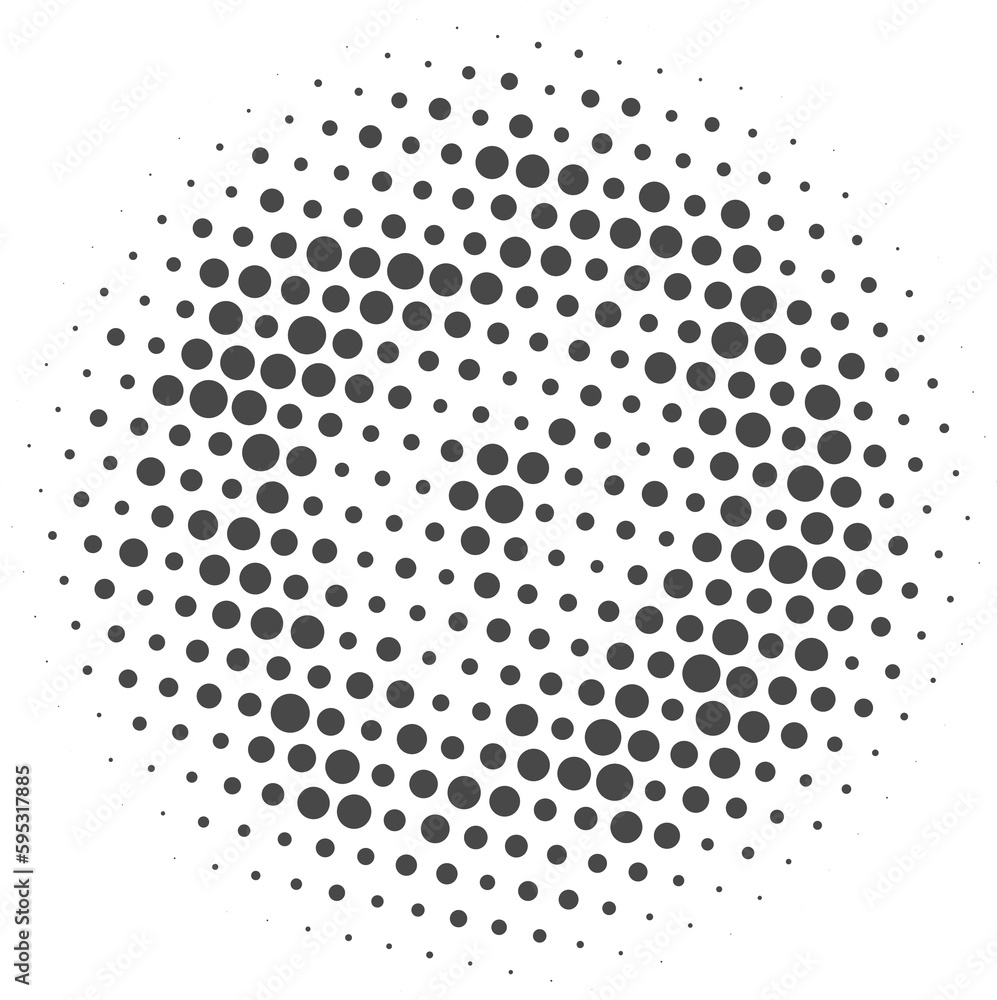 Poster circle dots with halftone pattern. round gradient background. elements with gradation points texture