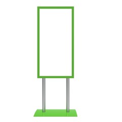 Isolated Blank green blackboard for template mockup 3d illustration