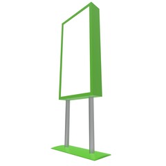 Isolated Blank green blackboard for template mockup 3d illustration