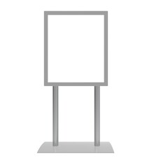metal Isolated Blank blackboard for template mockup 3d illustration