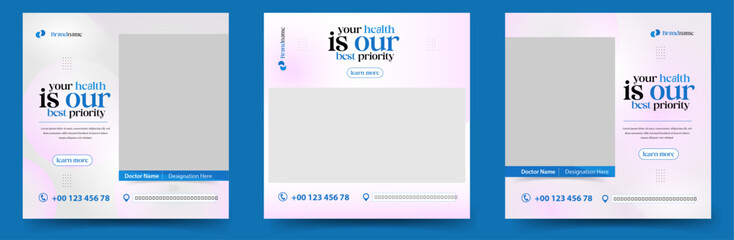 Clinic or hospital medical healthcare social media post