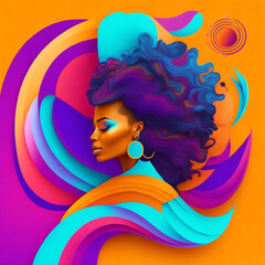 Psychic Waves 2023 |  the visual aesthetic of Psychic Waves to promote a wellness or self-care brand, using bold colors and abstract shapes to evoke a sense of mental and emotional exploration. Ai