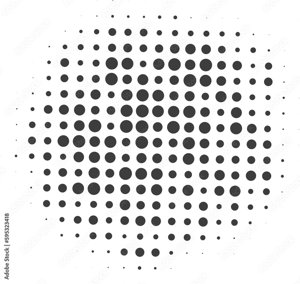 Poster circle dotted halftone pattern. round gradient background. elements with gradation points texture. a