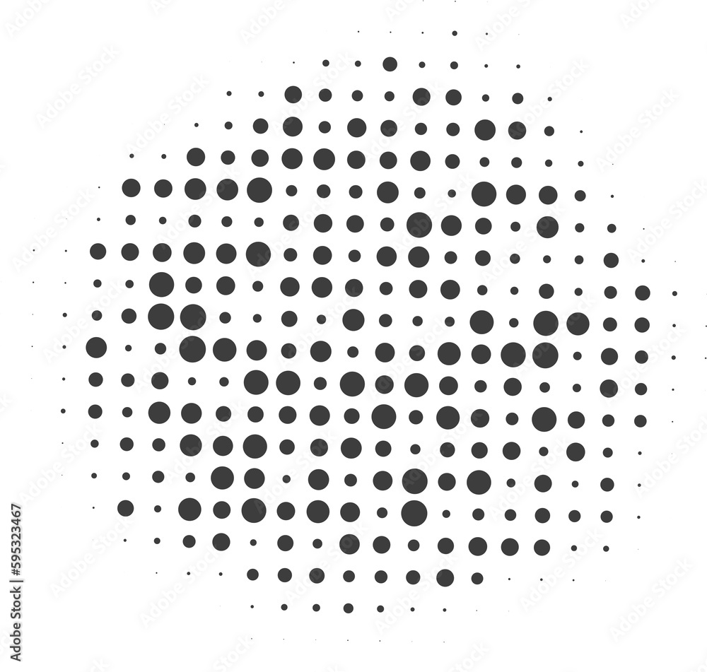 Poster circle dotted halftone pattern. round gradient background. elements with gradation points texture. a