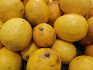 Pile of yellow very fresh limes