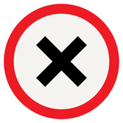 stop and error sign. no entry sign
