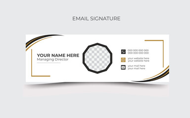 Email signature template or email footer and facebook cover design .