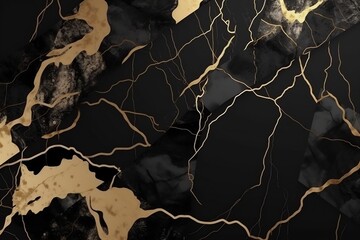 golden and black marble background