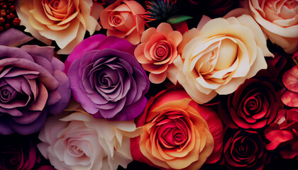 Obraz premium Flowers background with amazing decoration background Ai generated image