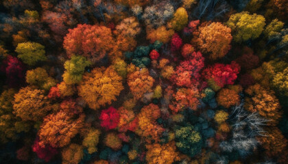 Fototapeta na wymiar Fractal flower pattern decoration underwater leaf backdrop generated by AI