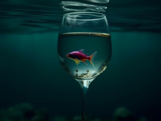 Fish in Glas underwater fiction