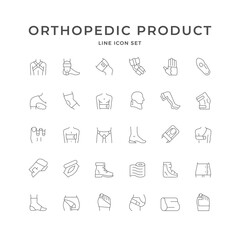 Set line icons of orthopedic product
