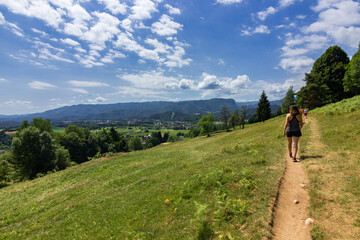 View of Vintgar gorge walk in Slovenia