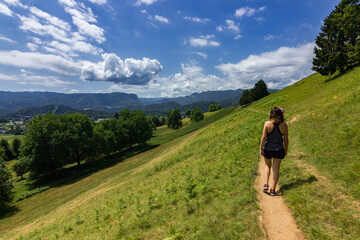 Fototapeta premium View of Vintgar gorge walk in Slovenia