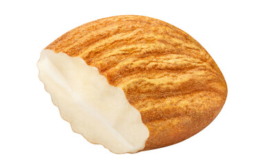 Delicious almond half cut out