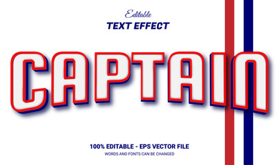 Captain bold 3d style editable text effect