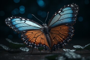 Fototapeta na wymiar A butterfly numbered 12. Generative AI
