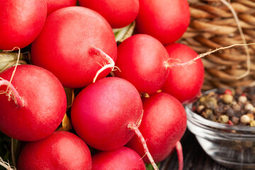radish bunch macro closeup detail