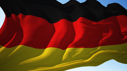 Germany flag waving in the wind