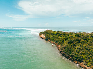 Beautiful beach background landscape from puerto rico la pared luquillo