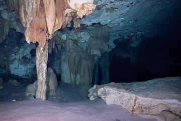 Underwater cave in Mexico