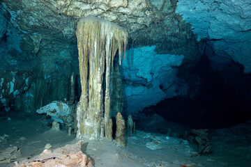 Underwater cave in Mexico