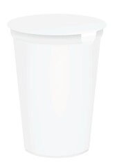 White yogurt pack. vector illustration