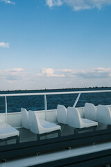 Fototapeta premium view of the sea from the ship