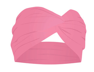 Pink sport head band. vector illustration