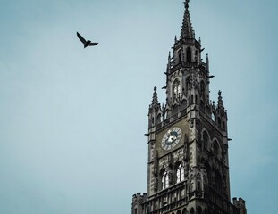 clock tower in Marienplatz, Germany