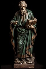 St. Jude, Patron Saint of Lost Causes. Generative ai. Illustration. Catholic religious. Sculpture.