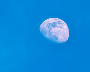 half moon in the  sky