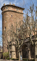 Rodez (Aveyron, France) - Tour des Corbières et des remparts du Palais épiscopal donnant sur le...
